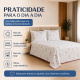 Cobre-Leito Piquet 70% Algodão com Porta-Travesseiro Queen Tulipa