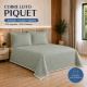 Cobre-Leito Piquet 70% Algodão com Porta-Travesseiro Queen Verde