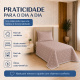 Cobre-Leito Piquet 70% Algodão com Porta-Travesseiro Solteiro Corações