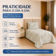 Cobre-Leito Piquet 70% Algodão com Porta-Travesseiro Solteiro Erva Doce