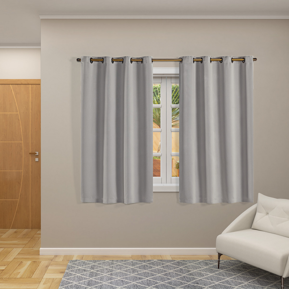 Cortina Blecaute Preto com Voal Xadrez Corta Luz 100% 2,80m x 2,30m ideal  para V - Minha Almofada