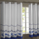 Cortina de Cozinha Estampada Gorgurinho 3,00m x 1,50m - Design Moderno para Cozinhas Contemporâneas Flor Azul