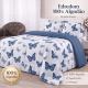 Edredom Casal Dupla Face Percal 100% Algodão 200 Fios Borboleta