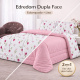 Edredom Queen Dupla Face Percal 100% Algodão 200 Fios Tulipa