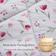 Edredom Queen Dupla Face Percal 100% Algodão 200 Fios Tulipa