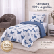 Edredom Solteiro Dupla Face Percal 100% Algodão 200 Fios Borboleta