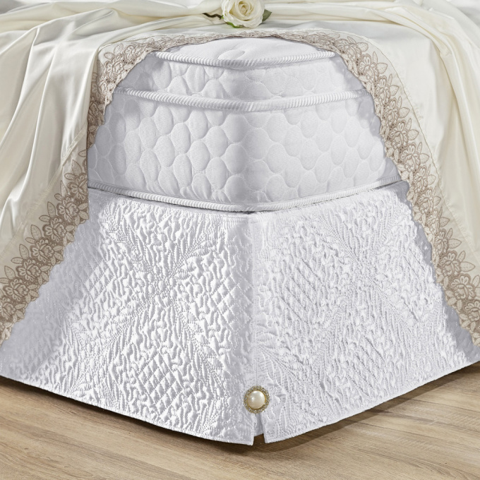 Saia Box Madri Casal Padrão Branco
