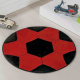 Tapete Formato Bola Vermelho Preto