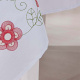 Toalha de Mesa Guga Dália 1,40m Branco Vermelho