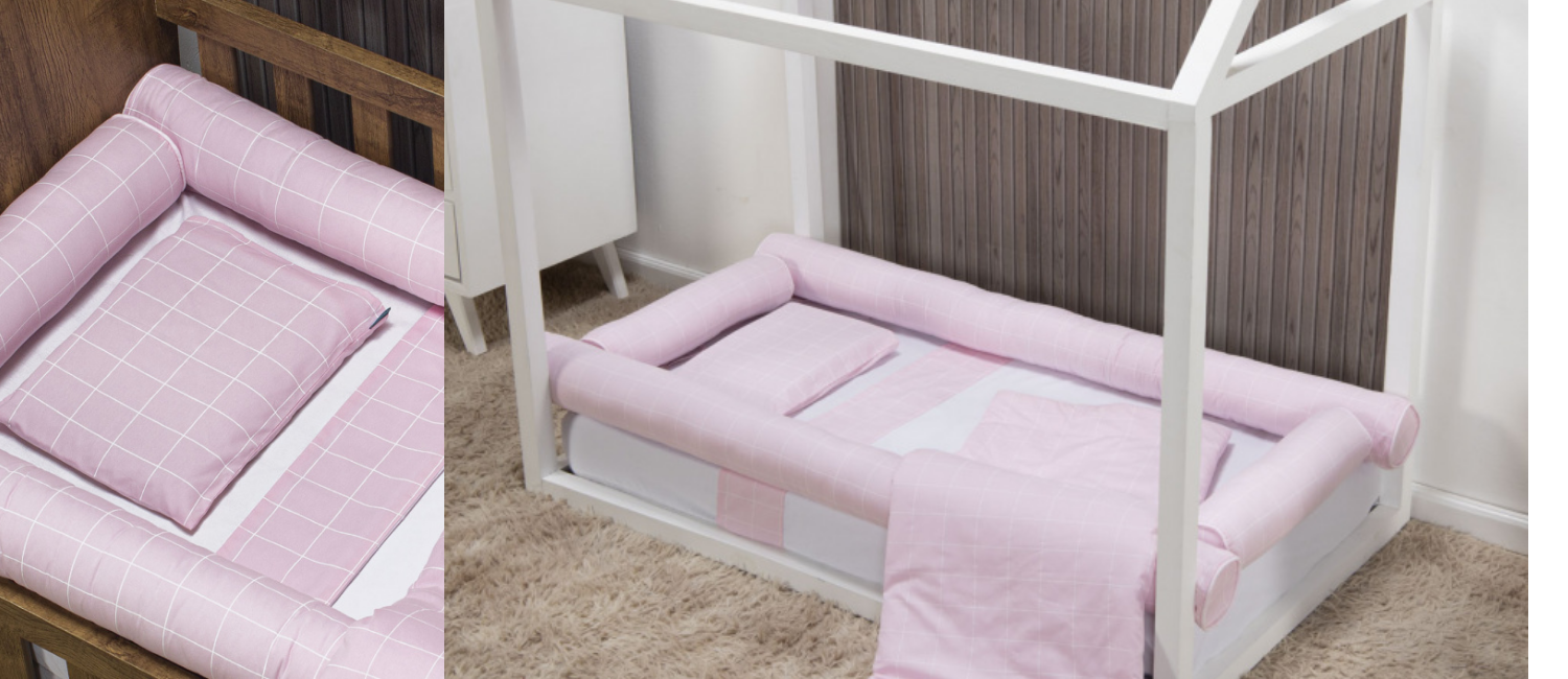 Grid Rosa - Enxoval Estampado