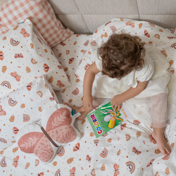 Almofadas Suede Borboleta Hippie - Constantini Baby