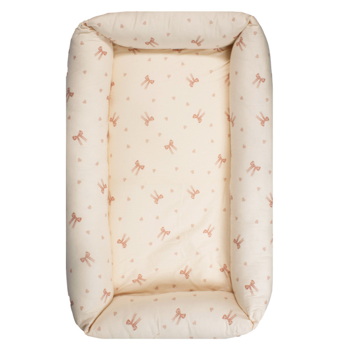Berço Portátil Ninho para Berço americano Percal 100% Algodão Lacinho Baby - Constantini Baby