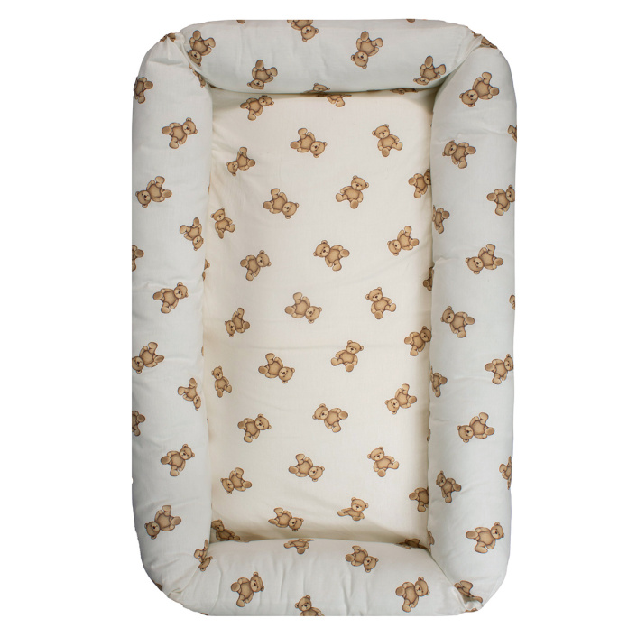 Berço Portátil Ninho para Berço americano Percal 100% Algodão Ursinho - Constantini Baby