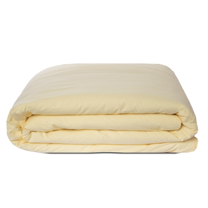Capa Duvet para edredom de berço e mini cama Dupla face percal 200 fios 100% Algodão Liso Amarelo Claro - Constantini