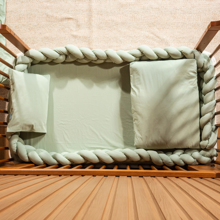 Capa Duvet para edredom de berço e mini cama Dupla face percal 200 fios 100% Algodão Liso Erva Doce - Constantini