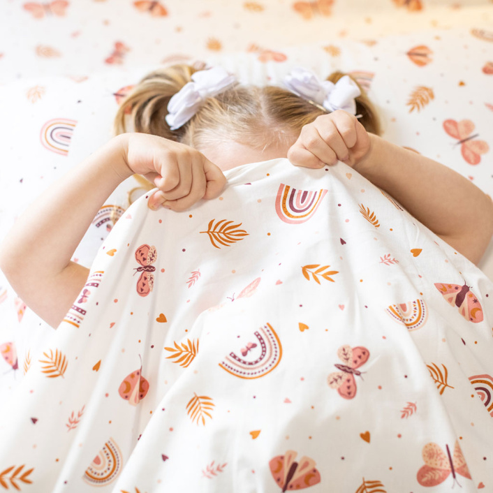 Capa Duvet para Edredom de berço e mini cama percal 200 Fios 100% Algodão Estampado Hippie Chic - Constantini Baby