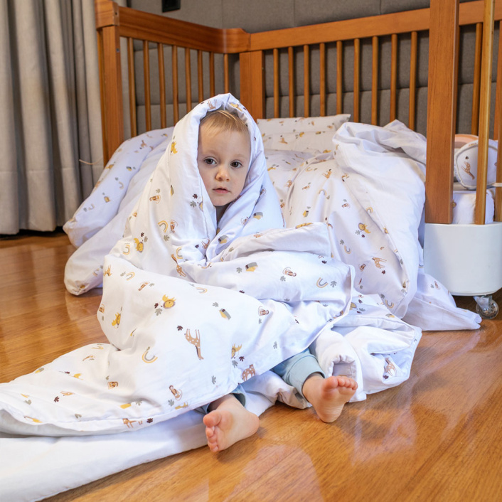 Capa Duvet para Edredom de berço e mini cama percal 200 Fios 100% Algodão Estampado Safari - Constantini Baby