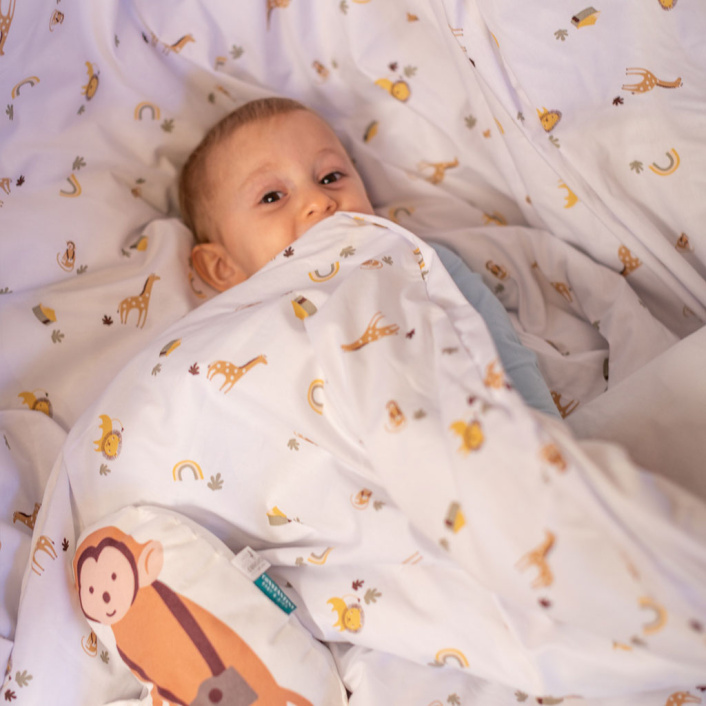 Capa Duvet para Edredom de berço e mini cama percal 200 Fios 100% Algodão Estampado Safari - Constantini Baby