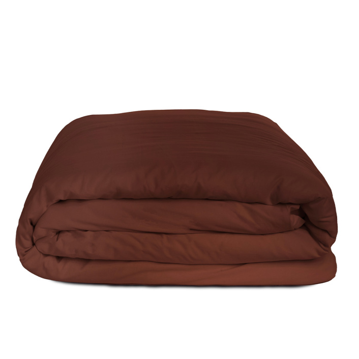 Capa Duvet para edredom de Solteiro Dupla face percal 200 fios 100% Algodão Liso Marrom Chocolate - Constantini Baby