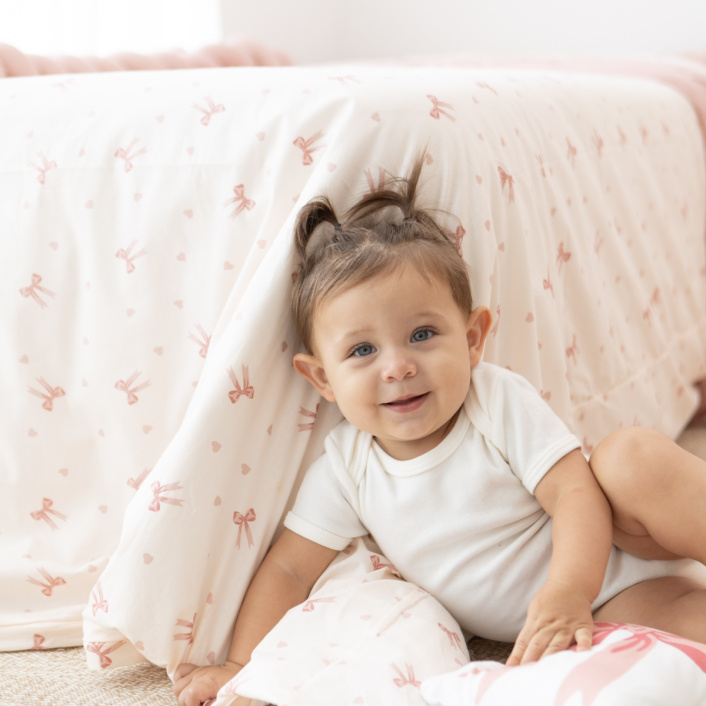 Capa Duvet para Edredom solteiro percal 200 Fios 100% Algodão estampado Lacinho Baby  - Constantini Baby