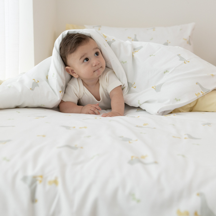 Capa Duvet para Edredom solteiro percal 200 Fios 100% Algodão estampado Patinho  - Constantini Baby