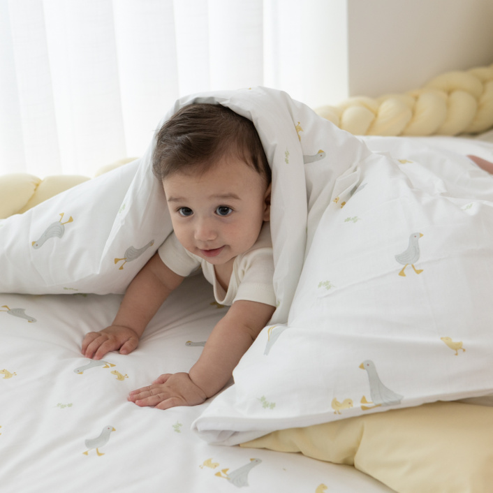 Capa Duvet para Edredom solteiro percal 200 Fios 100% Algodão estampado Patinho  - Constantini Baby