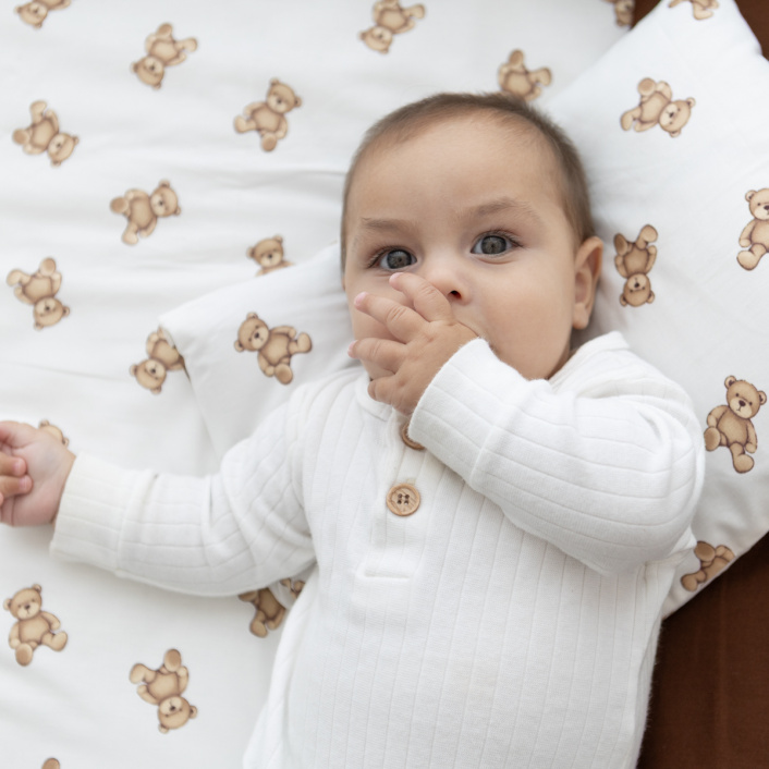 Capa Duvet para Edredom solteiro percal 200 Fios 100% Algodão estampado Ursinho  - Constantini Baby