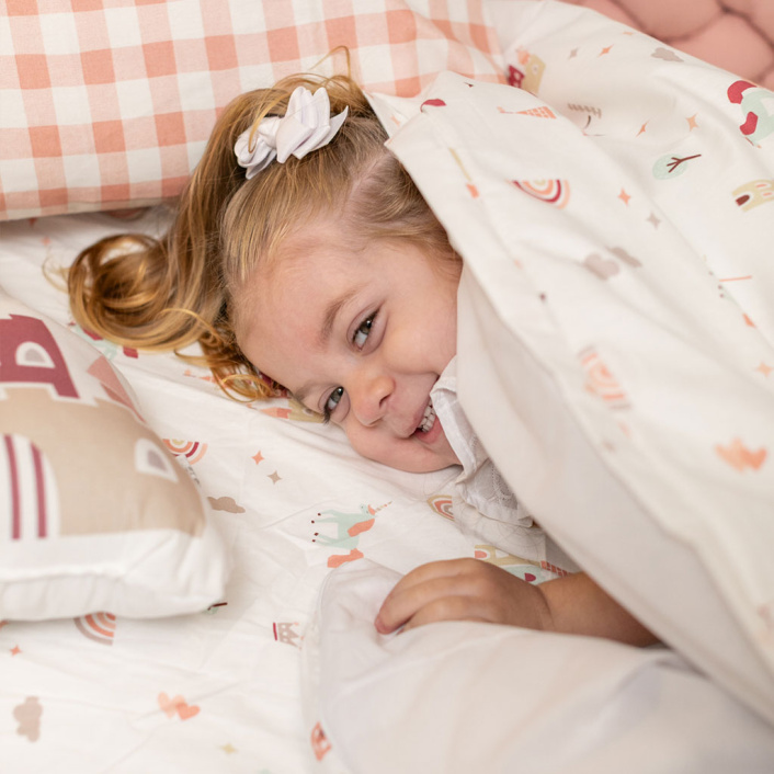 Capa Duvet para Edredom solteiro percal 200 Fios 100% Algodão Liso Estampado Conto de Fadas - Constantini Baby