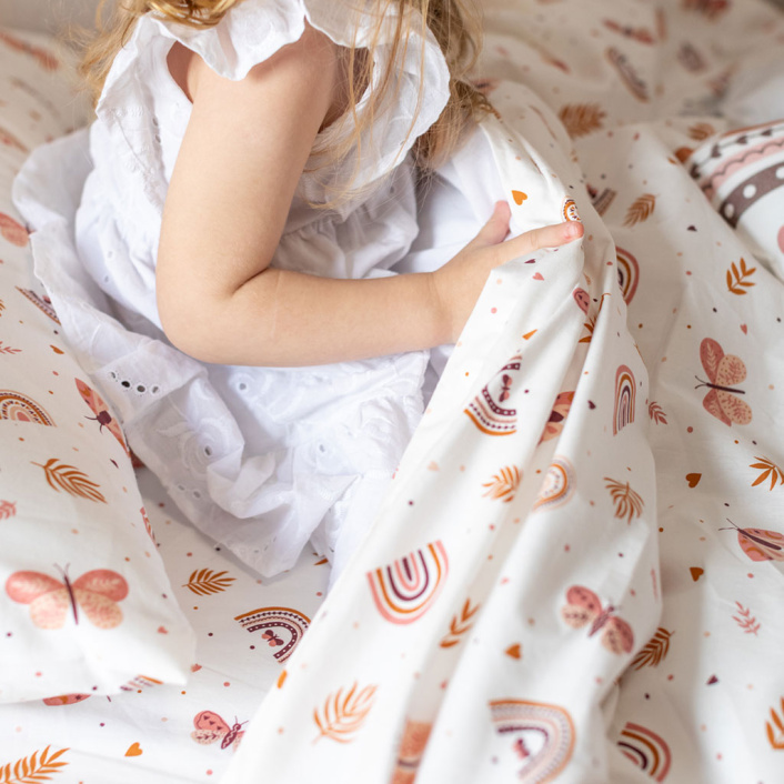 Capa Duvet para Edredom solteiro percal 200 Fios 100% Algodão Liso Estampado Hippie Chic  - Constantini Baby