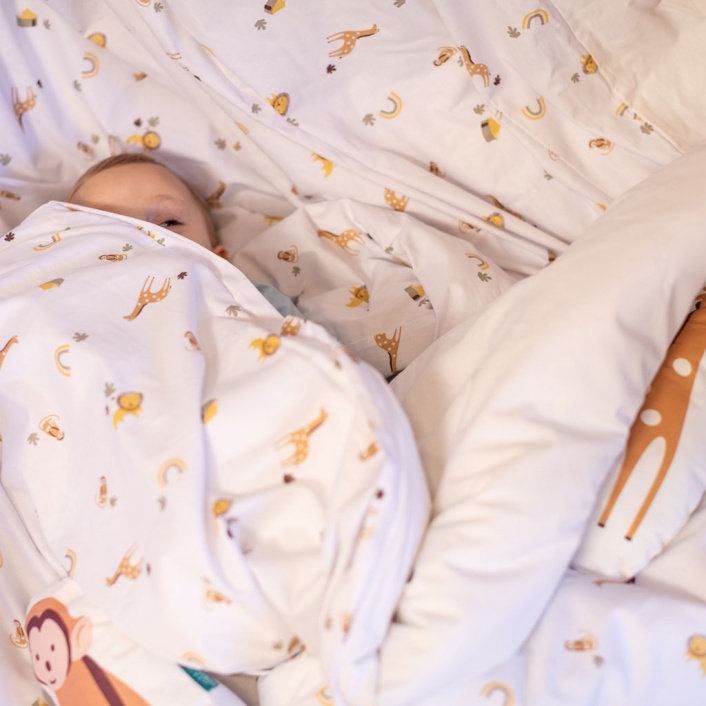 Capa Duvet para Edredom solteiro percal 200 Fios 100% Algodão Liso Estampado Safari - Constantini Baby
