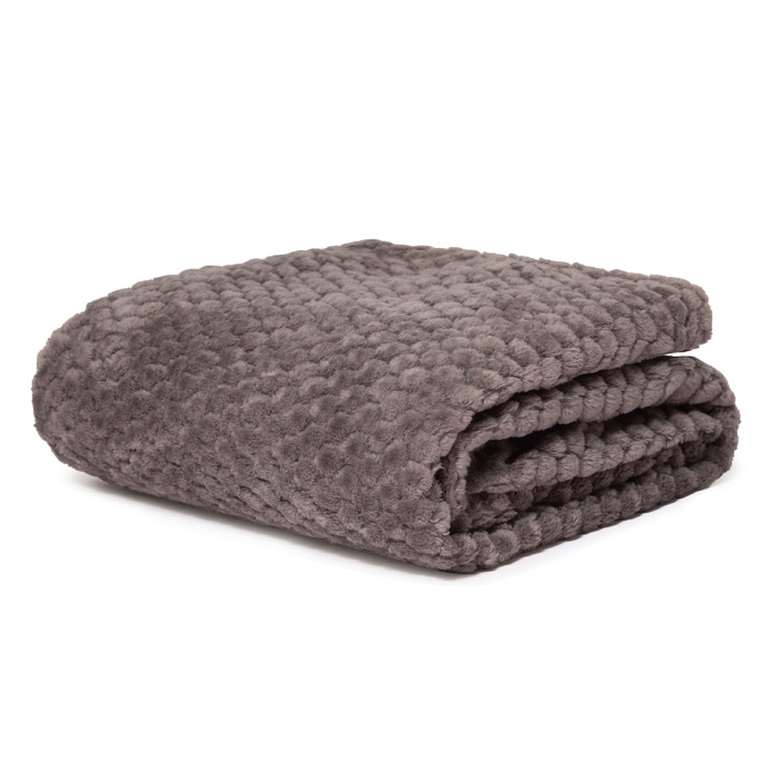 Cobertor Infantil aveludado com relevos manta soft touch flannel jaquard Cinza - Constantini Baby
