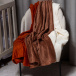 Cobertor Infantil aveludado com relevos manta soft touch flannel jaquard Marrom Mocha - Constantini Baby