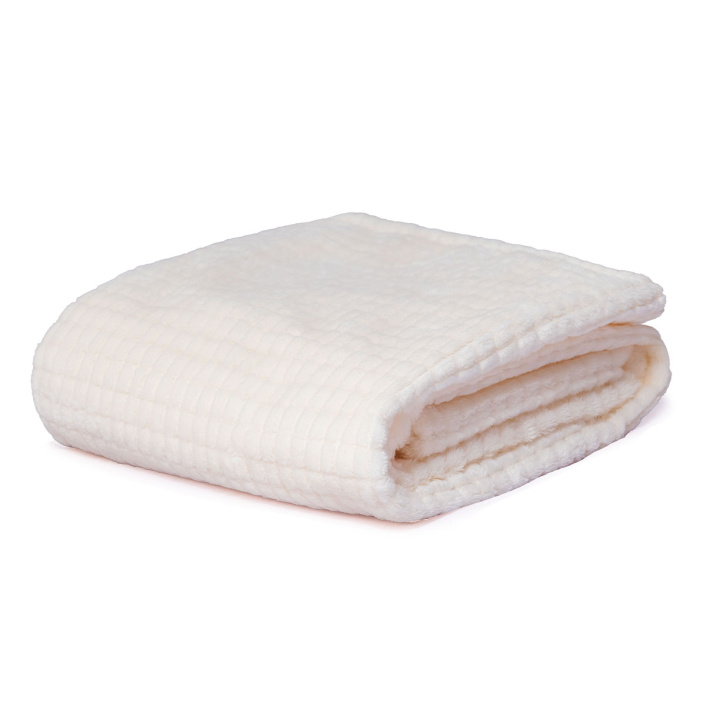 Cobertor Infantil aveludado com relevos manta soft touch flannel jaquard Off White - Constantini Baby
