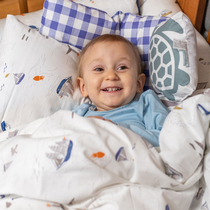 Coordenado 5 Peças para Berço Percal 100% Algodão Pequeno Navegante - Constantini Baby