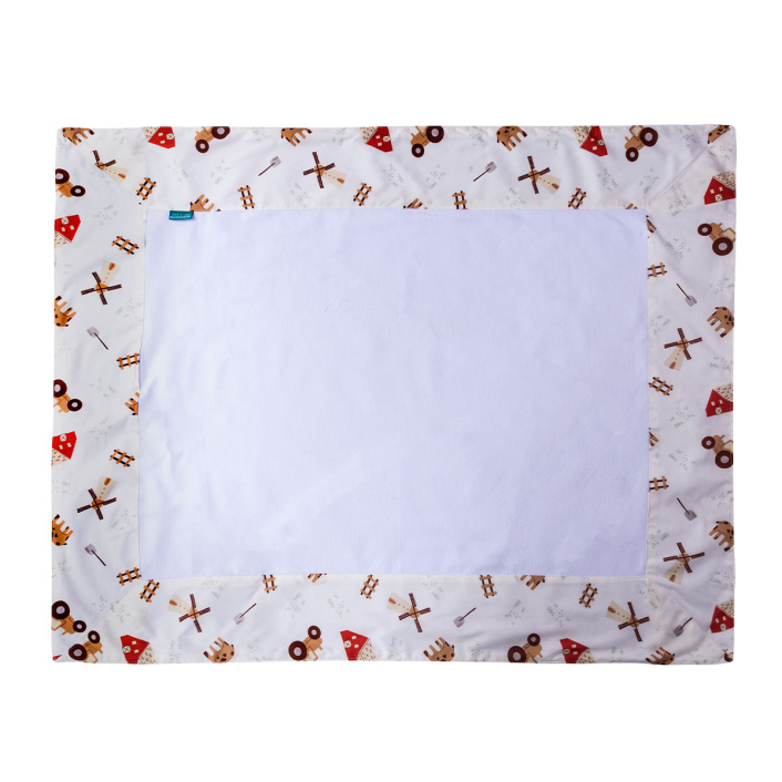 Cueiro flanelado infantil Percal 100% Algodão Fazendinha - Constantini Baby