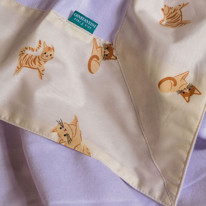 Cueiro flanelado infantil Percal 100% Algodão Minha Gatinha - Constantini Baby