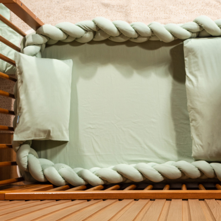 Edredom Berço/Mini Cama (Capa Duvet + Refil) Dupla face percal 200 fios 100% Algodão Erva Doce - Constantini Baby