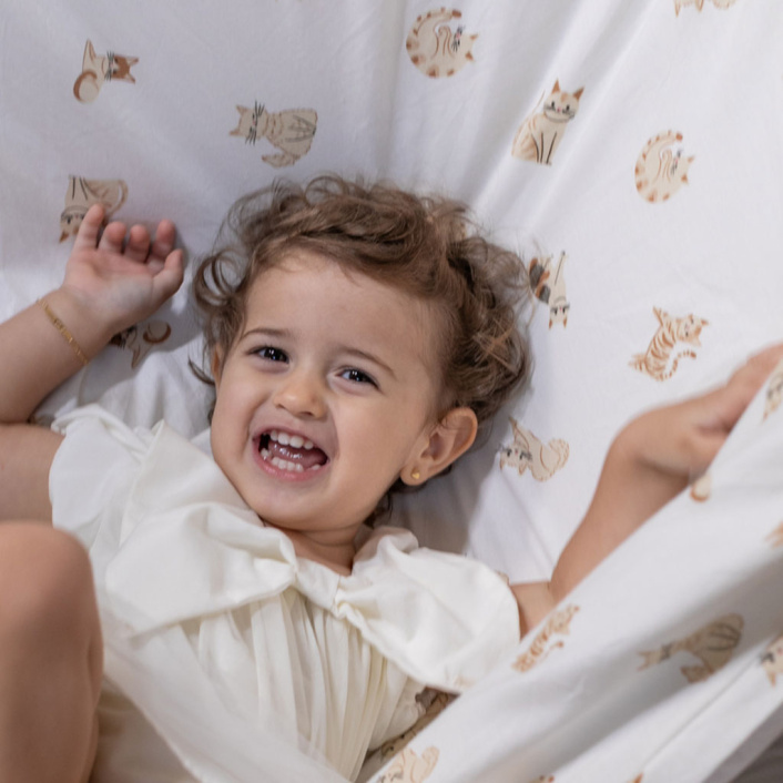 Edredom Dupla Face Berço/Mini Cama Percal 100% Algodão Minha Gatinha - Constantini Baby