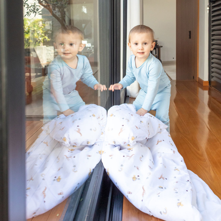 Edredom Dupla Face Solteiro Percal 100% Algodão Pequeno Navegante - Constantini Baby