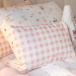 Fronha Avulsa 30x40cm 100% Algodão Percal 200 Fios estampado Xadrez Rosê - Constantini Baby