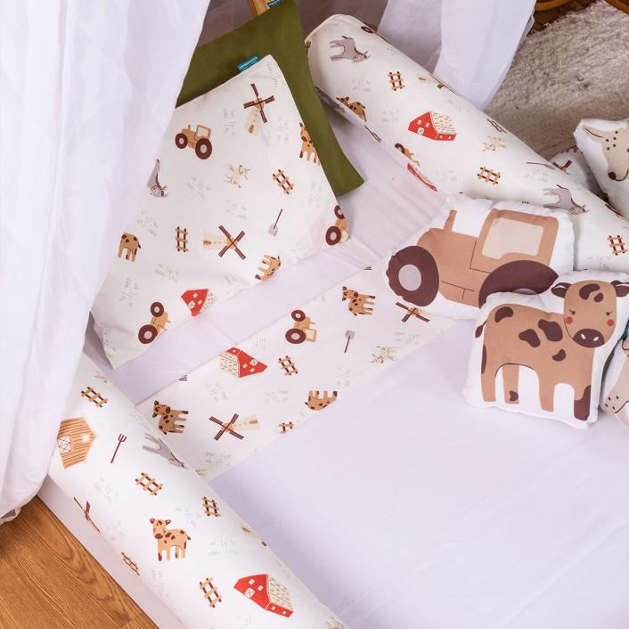 Fronha Avulsa 30x40cm 100% Algodão Percal 200 Fios Fazendinha - Constantini Baby