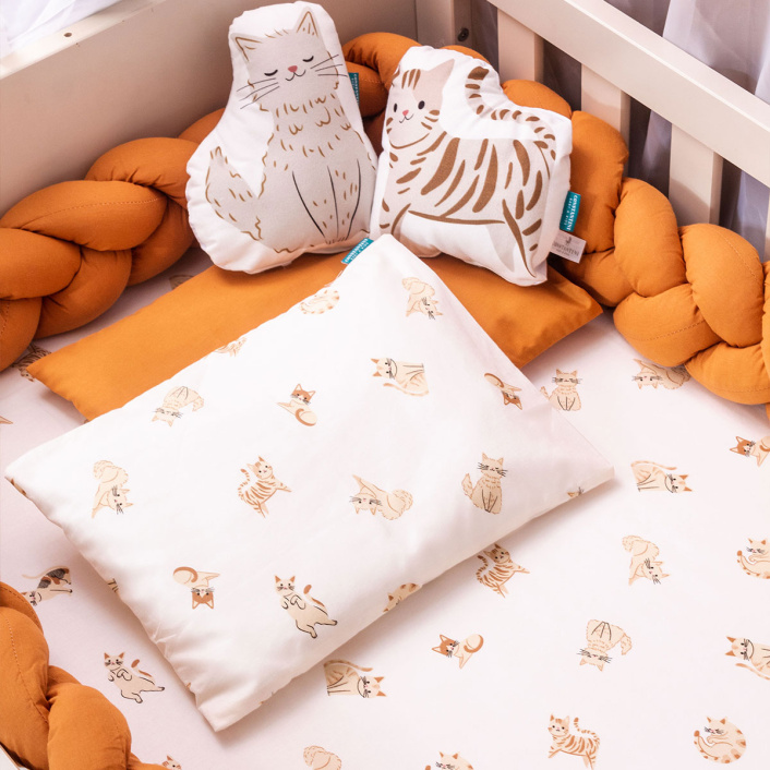 Fronha Avulsa 30x40cm 100% Algodão Percal 200 Fios Minha Gatinha - Constantini Baby