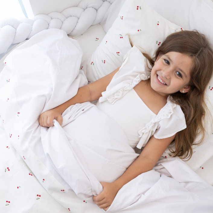 Fronha Avulsa 50x70cm Percal 200 Fios 100% algodão Cerejinha - Constantini Baby