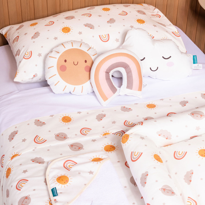 Fronha Avulsa 50x70cm Percal 200 Fios 100% algodão Sunshine - Constantini Baby