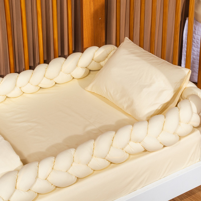 Jogo de Lençol 2 Peças Liso Mini Cama Percal 200 Fios 100% Algodão Amarelo Claro - Constantini Baby