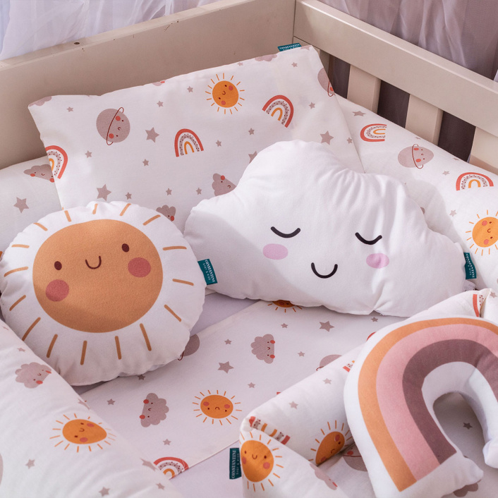Jogo de Lençol 2 Peças Mini Cama Percal 200 Fios 100% Algodão Sunshine - Constantini Baby