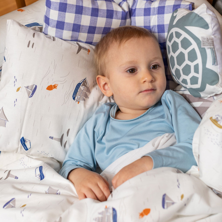 Jogo de Lençol 2 Peças para Mini Berço Percal 200 Fios 100% Algodão Pequeno Navegante - Constantini Baby