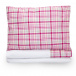 Jogo de lençol Montessoriano Mini Cama 3 Peças Percal 150 Fios 100% Algodão Xadrez Rosa - Constantini Baby