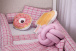 Jogo de lençol Montessoriano Mini Cama 3 Peças Percal 150 Fios 100% Algodão Xadrez Rosa - Constantini Baby