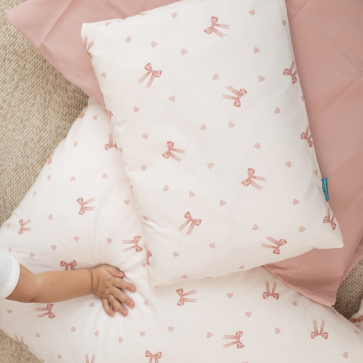 Jogo de lençol Montessoriano Mini Cama 3 Peças Percal 150 Fios 100% Algodão Lacinho Baby - Constantini Baby